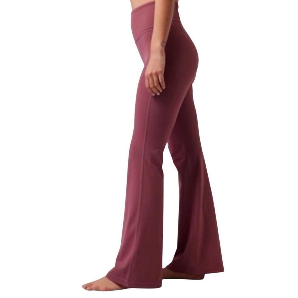 Athleta Pants Women's XS Pink Rose Elation Flare High Rise Yoga Comfort Stretch